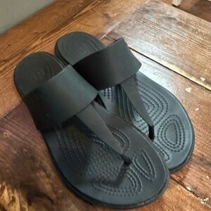 Crocs Women's Tulum Flip Flops-Black Size 8